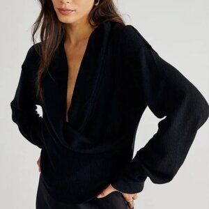 Free People Shawl Collar Sweater